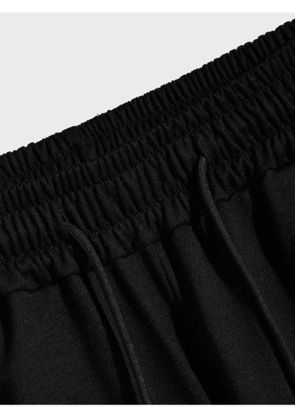 Unisex Siyah Just Relax Ayıcık Baskılı Oversize T-Shirt ve Şort Kombin fırsatları