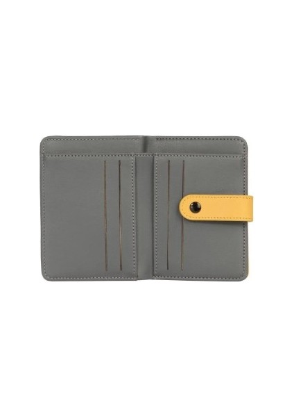 Cengiz Pakel Kadın Mini Boy Çıt Çıt Detaylı Cüzdan – 65315M - Hardal/gri modelleri