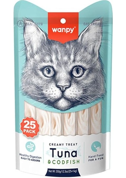 Ton&Morina Balıklı Krema Kedi Ödülü 14 gr x 25 Adet