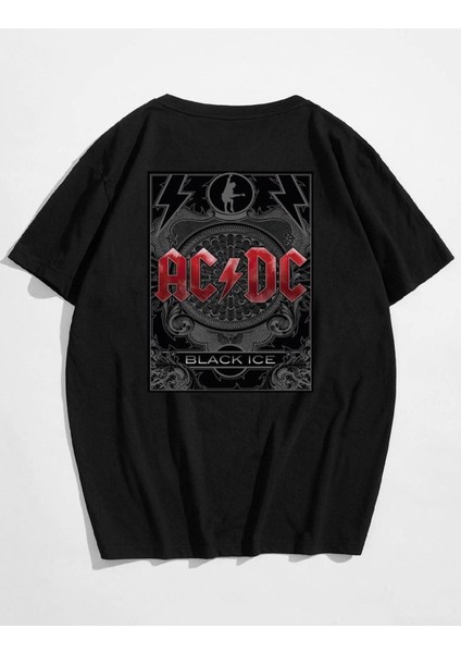 Unisex Black Ice Baskılı Oversize T-Shirt