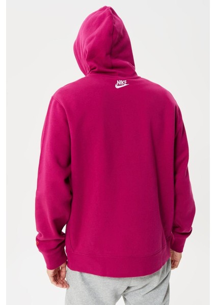 Sportswear Men's Hoodie Erkek Kapüşonlu Sweatshirt Fuşya fırsatları