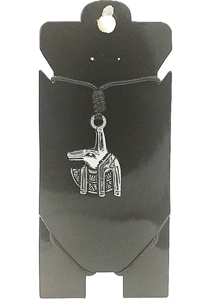 Unisex Kore Ip Askılı ve Krom Çelik Kaplamalı Tribal Kolye