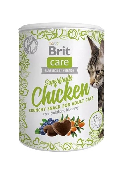 Superfruits Crunchy Snack, Süper Besinli (Deniz İğdesi ve Yabanmersini), Tahılsız, Tavuklu, Kıtır Kedi Ödülü, 100 gr modelleri