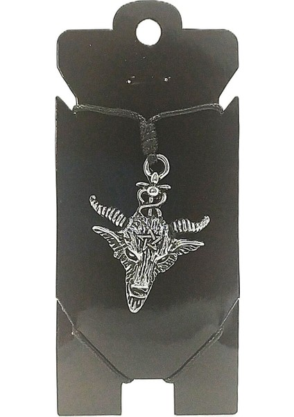 Unisex Kore Ip Askılı ve Krom Çelik Kaplamalı Tribal Kolye
