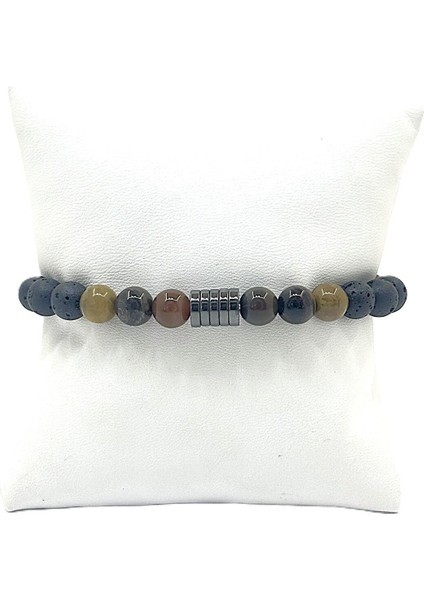 Unisex Esnek Misinalı Doğal Taş Bileklik