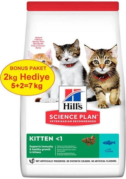 Science Plan Kitten Tuna Balıklı Yavru Kedi Maması 5 Kg+ 2 KG(BONUSLU)(STT.07/2025) - Petshopundan
