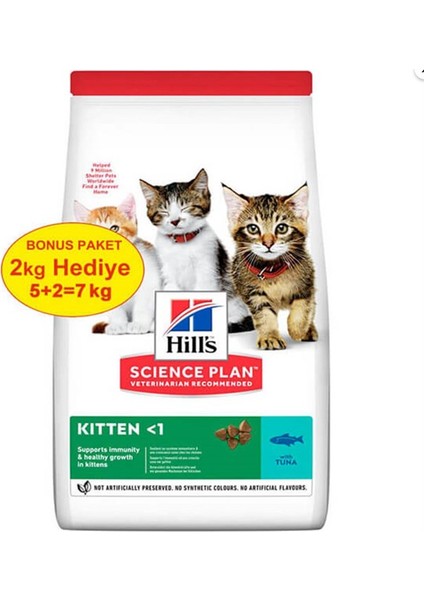 Science Plan Kitten Tuna Balıklı Yavru Kedi Maması 5 Kg+ 2 KG(BONUSLU)(STT.07/2025) - Petshopundan