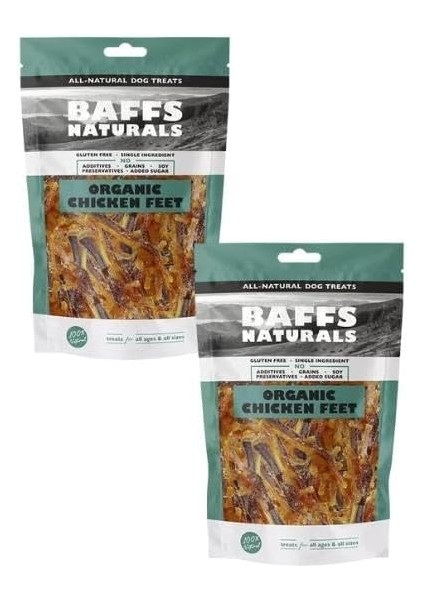 Baffs Naturals Tavuk Ayak 100% Doğal Köpek Ödül Maması 100 gr (100 gr x 2 Adet)