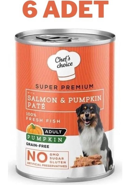 Balkabaklı Somonlu Pate Köpek Konservesi 6X400GR