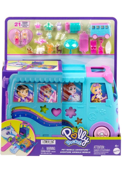 JCC22 Polly Pocket Hayvancıkların Karavan Macerası Oyun Seti