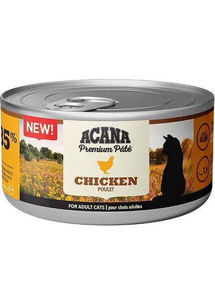 Premium Pate (Ezme) Konserve Yaş Kedi Maması, Tavuklu, 85 G, 24'lü modelleri