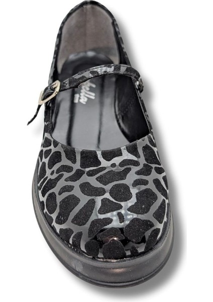 Allure - Şık ve Konforlu Kadın Leopar Desenli Babet - Allure - Siyah - 37 fırsatları