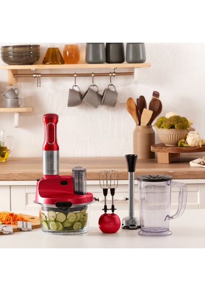 6 Bıçaklı Cam Mutfak Robotu Uzun Blender Ayaklı 2500W Turbolu Güçlü Motor, Çırpma, Dilimleme, Doğrama, Blender, Karıştırma, Onerous Mutfak Tartısı Hediye