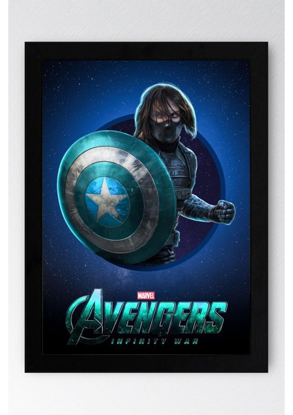The Winter Soldier Çerçeveli Tablo - Marvel Avengers Poster Tablo