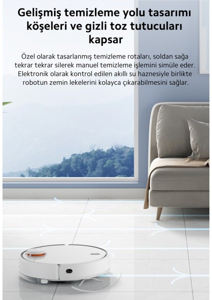 Yeni Nesil Lds Lazer Navigasyon 10.000 Titreşim/dk Sonik Titreşimle Olağanüstü Temizlik Performanslı Robot Süpürge, Onerous Lambader Hediye modelleri