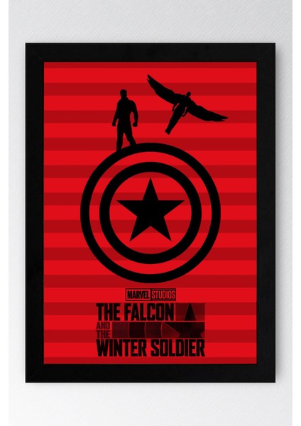 The Falcon And The Winter Soldier Çerçeveli Tablo - Marvel Poster Tablo