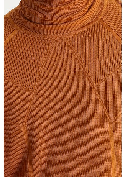 Balıkçı Yaka Slim Fit Dar Kesim Desenli Pamuklu Triko Kazak