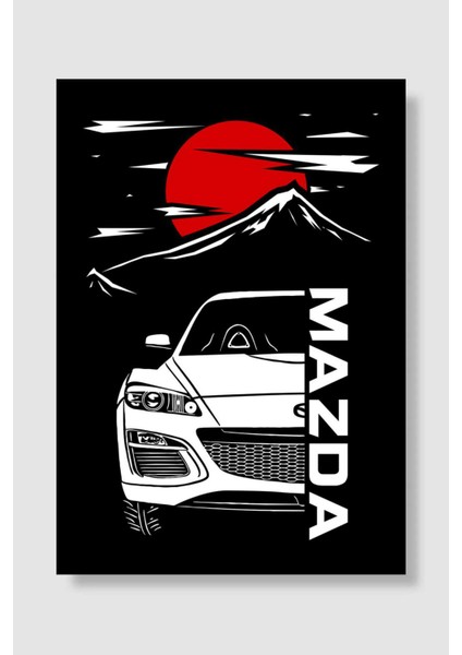 Mazda R x 8 Araba Poster Çerçevesiz Yüksek Kalite Araba Afiş Duvar Poster