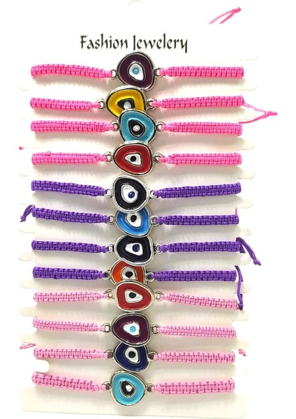 12’şerli Ayarlanabilir Ipli Unisex Bijuteri Bileklik Seti