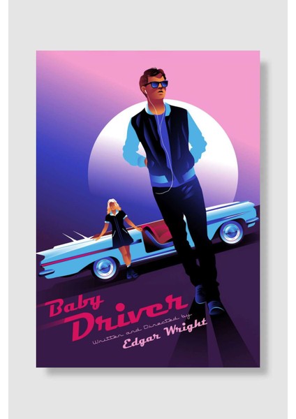 Baby Driver Poster Araba Poster Çerçevesiz Yüksek Kalite Araba Afiş Duvar Poster