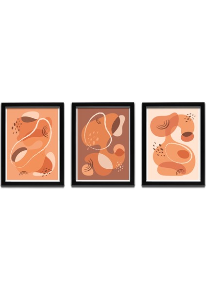 Bohem Tarz Mdf Plastik Çerçeveli 3'lu Dekoratif Tablo 58 fiyatları
