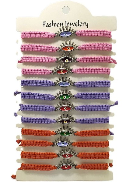 12’şerli Ayarlanabilir Ipli Unisex Bijuteri Bileklik Seti