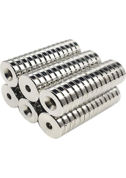 Havşa Delikli Neodyum Mıknatıs Dekoratif Magnet Güçlü Çekim 16 x 4 mm Delik Çapı 4.3 mm fiyatları