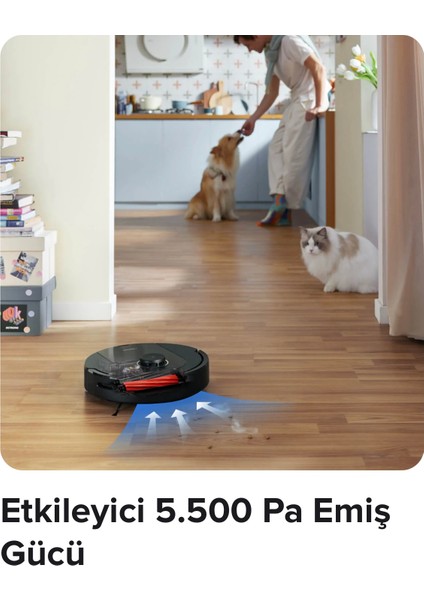 5500PA Üstün Çekim Gücü Hepa Filtreli Premium Akıllı Robot Süpürge | 240DK Çalışma Süresi | Onerous Lambader