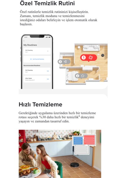 5500PA Üstün Çekim Gücü Hepa Filtreli Premium Akıllı Robot Süpürge | 240DK Çalışma Süresi | Onerous Lambader