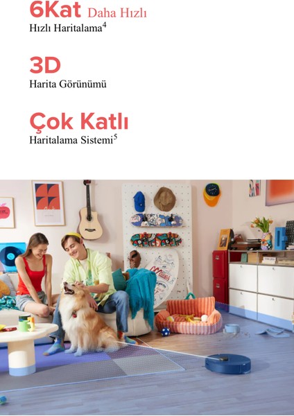 5500PA Üstün Çekim Gücü Hepa Filtreli Premium Akıllı Robot Süpürge | 240DK Çalışma Süresi | Onerous Lambader