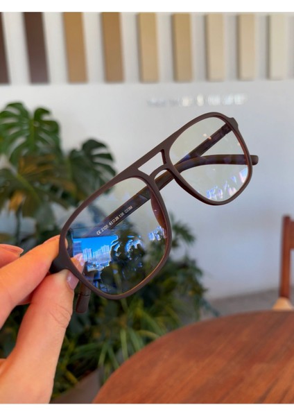 Buena Kahverengi Mat Çift Köprülü Mavi Işık Korumalı Gözlük indirimleri