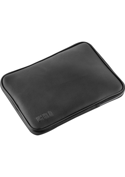 13” - 14" İnç Su Geçirmez, Vegan Deri Ve Fermuar Özellikli Macbook & Tablet & Laptop Çantası (Siyah)