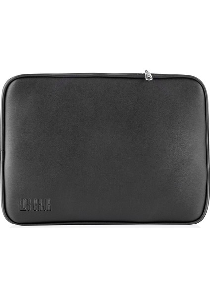 13” - 14" İnç Su Geçirmez, Vegan Deri Ve Fermuar Özellikli Macbook & Tablet & Laptop Çantası (Siyah)