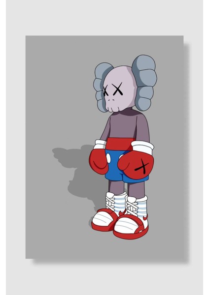 Kaws Bo x er Figure Araba Poster Çerçevesiz Yüksek Kalite Araba Afiş Duvar Poster