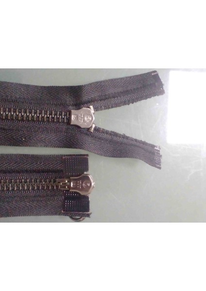 69 cm 1 Adet Parlak Koyu Diş Rengi 5 No Metal Çift Kafalı Kombi Fermuar Siyah Renk fiyatları