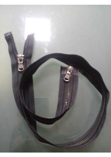 69 cm 1 Adet Parlak Koyu Diş Rengi 5 No Metal Çift Kafalı Kombi Fermuar Siyah Renk modelleri