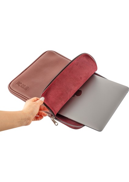 13” - 14" İnç Su Geçirmez, Vegan Deri Ve Fermuar Özellikli Macbook & Tablet & Laptop Çantası (Acı Kahve) fırsatları