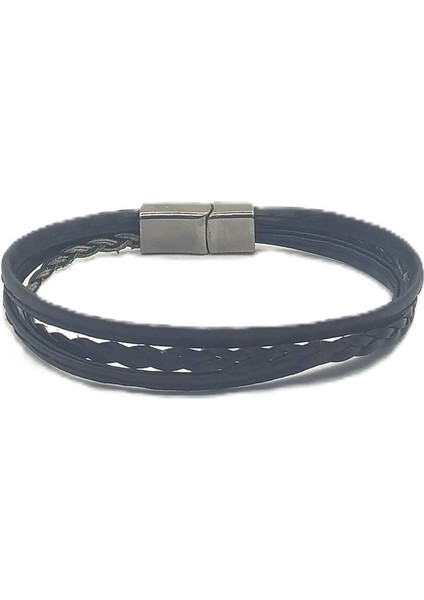 Unisex Mıknatıs Kilitli Deri Bileklik fiyatları