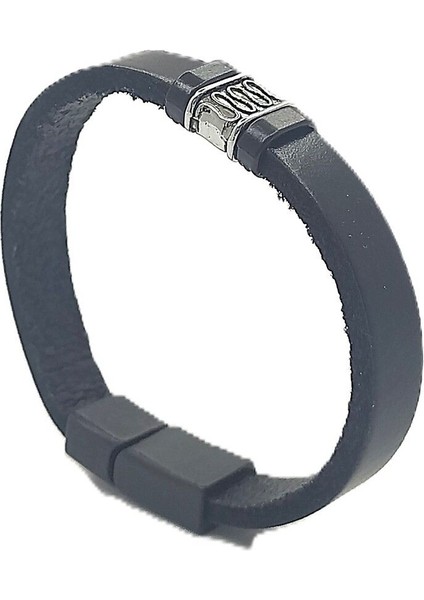 Unisex Mıknatıs Kilitli Deri Bileklik