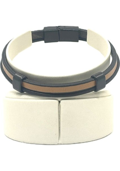 Unisex Mıknatıs Kilitli Deri Bileklik