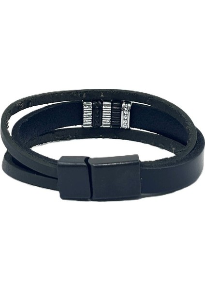 Unisex Mıknatıs Kilitli Deri Bileklik fiyatları