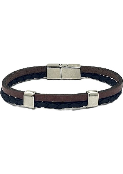 Unisex Mıknatıs Kilitli Deri Bileklik modelleri