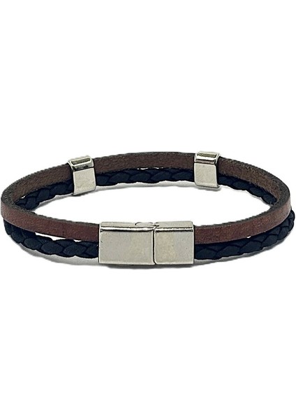 Unisex Mıknatıs Kilitli Deri Bileklik fırsatları