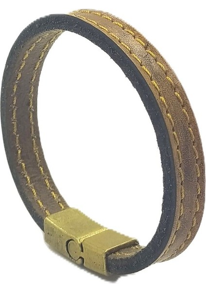 Unisex Mıknatıs Kilitli Deri Bileklik