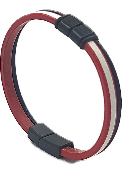 Unisex Mıknatıs Kilitli Deri Bileklik