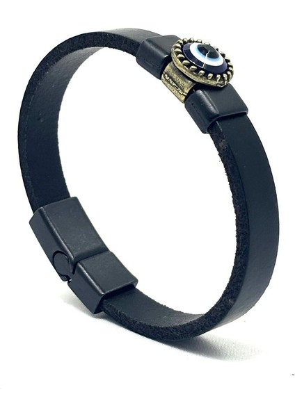 Unisex Mıknatıs Kilitli Deri Bileklik