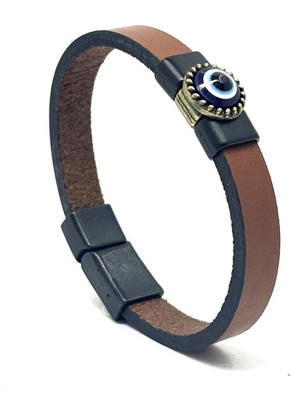 Unisex Mıknatıs Kilitli Deri Bileklik