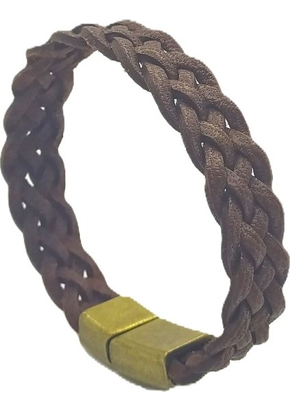 Unisex Mıknatıs Kilitli Deri Bileklik