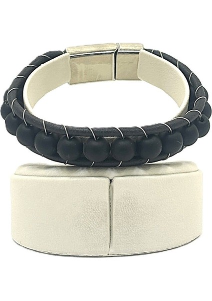 Unisex Mıknatıs Kilitli Doğal Taş Bileklik