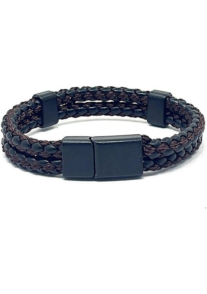 Unisex Mıknatıs Kilitli Deri Bileklik fırsatları